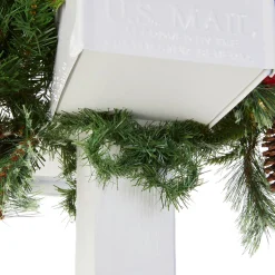 36 in. Pre-Lit Colonial Fir Mailbox Swag with LED Lights