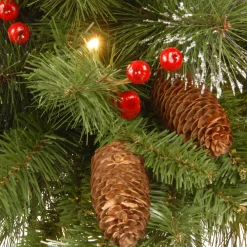 36 in. Pre-Lit Crestwood Spruce Wreath with Clear Lights