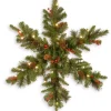 32 in. Pre-Lit Crestwood Spruce Snowflake with Warm White LED Lights