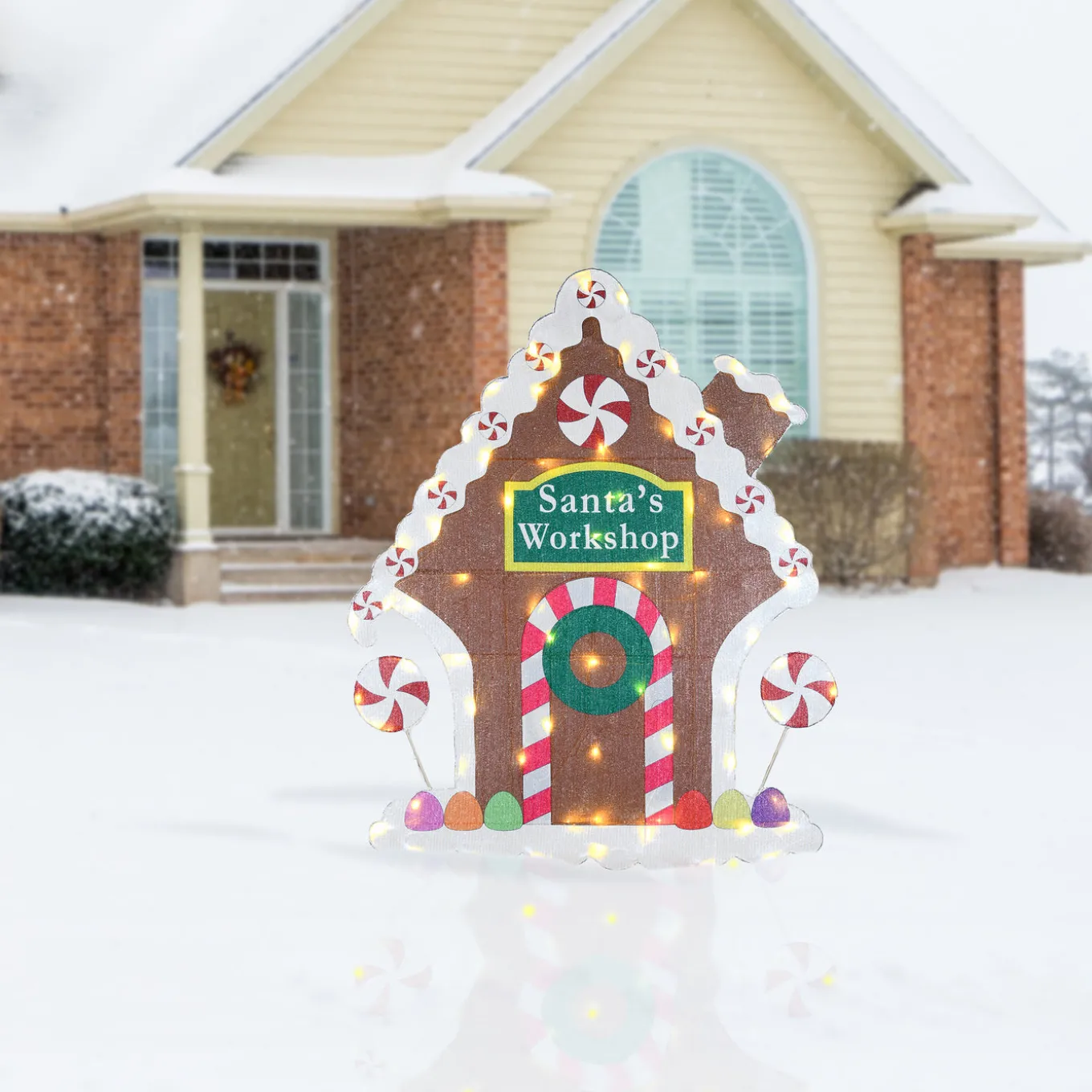 42 in. Pre-Lit Gingerbread House