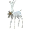 36 in. Pre-Lit Glittered Fawn