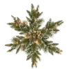 32 in. Pre-Lit Glittery Bristle Pine Snowflake with LED Lights