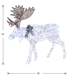 50 in. Pre-lit Moose Decoration