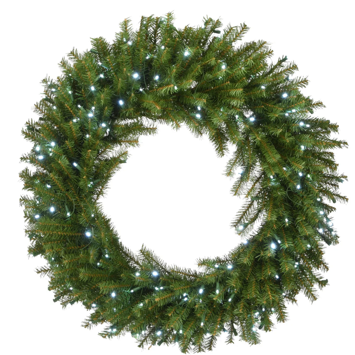 36 in. Pre-Lit Norwood Fir Memory Shape Wreath with Clear Lights
