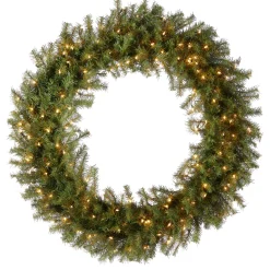 48 in. Pre-Lit Norwood Fir Wreath with Clear Lights