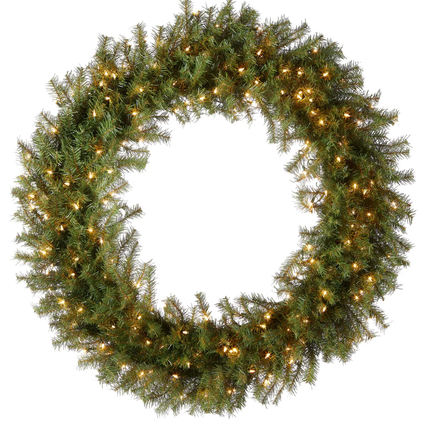 48 in. Pre-Lit Norwood Fir Wreath with Clear Lights