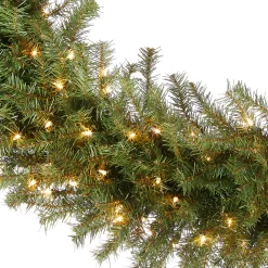48 in. Pre-Lit Norwood Fir Wreath with Clear Lights