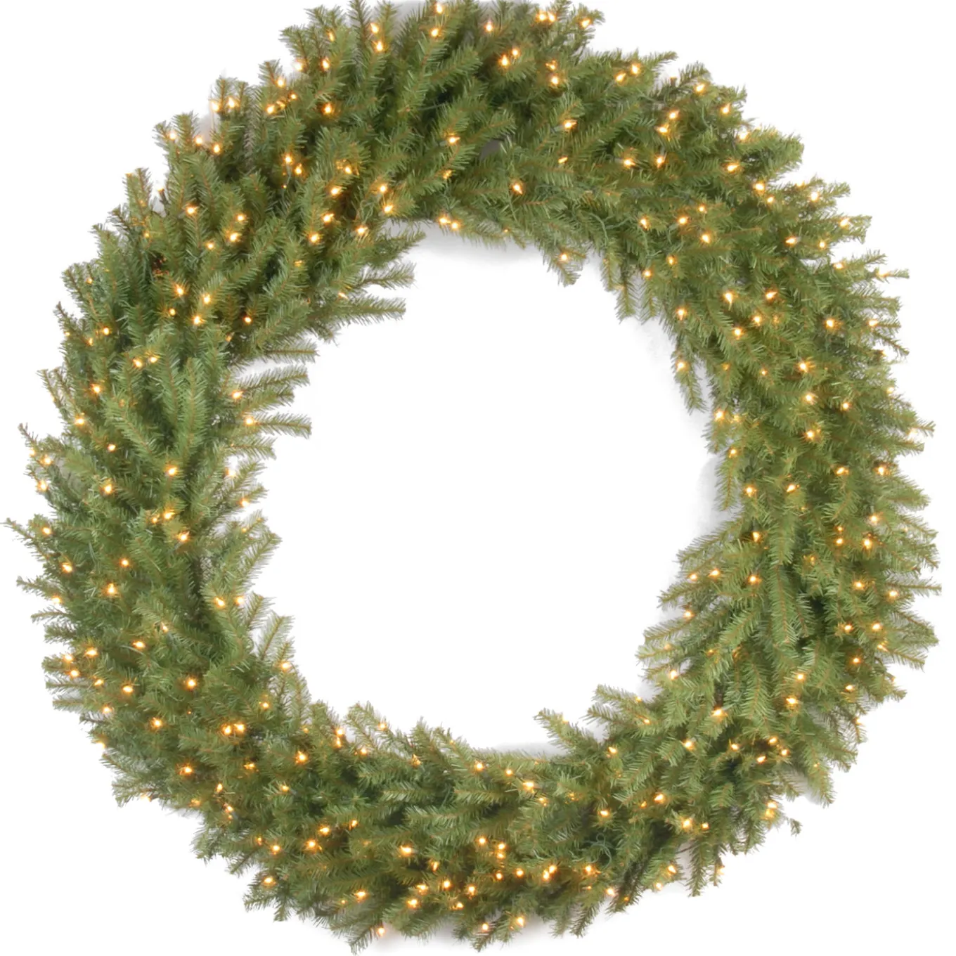 60 in. Pre-Lit Norwood Fir Wreath with Clear Lights