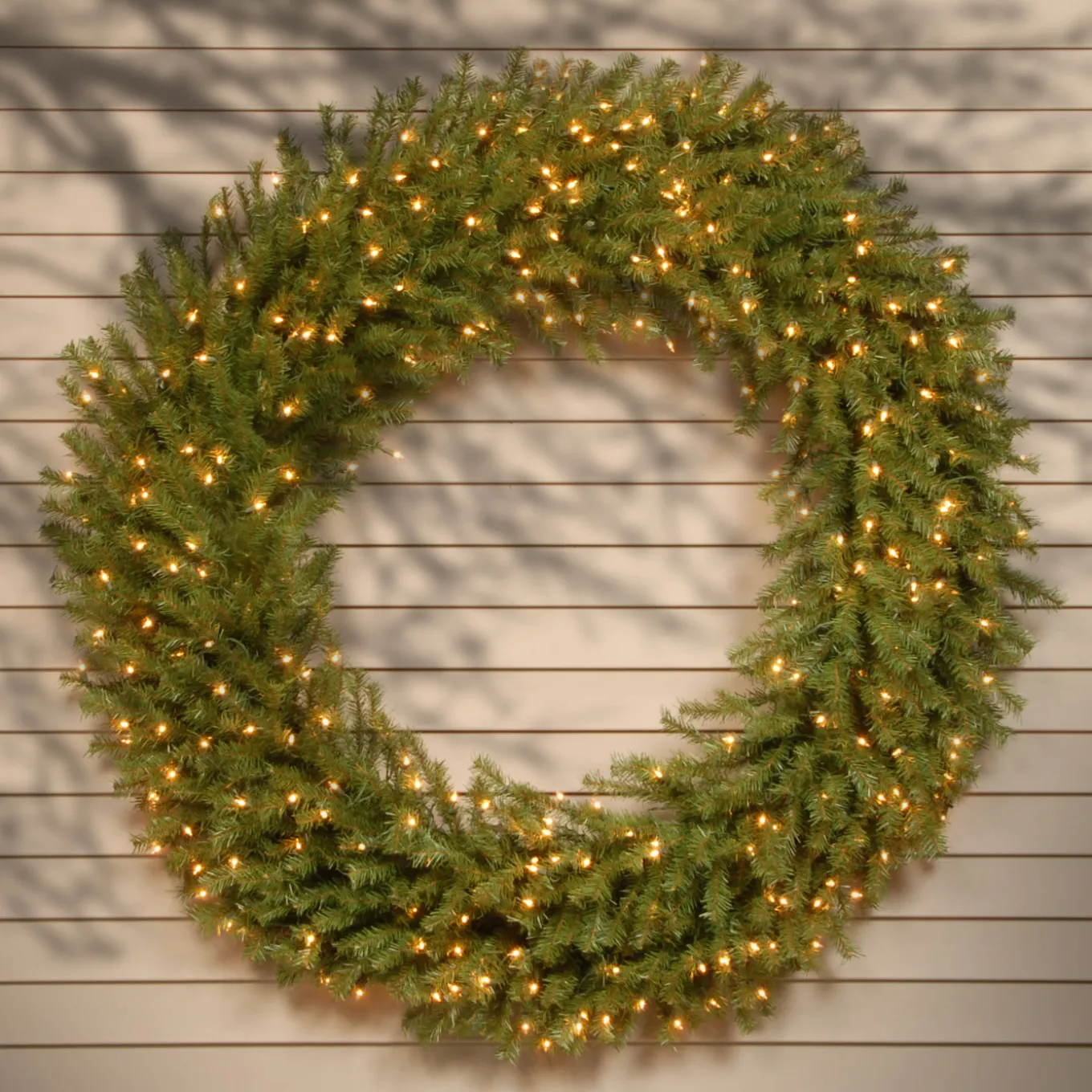 60 in. Pre-Lit Norwood Fir Wreath with Clear Lights