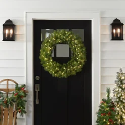 30 in. Pre-Lit Norwood Fir Wreath with LED Lights