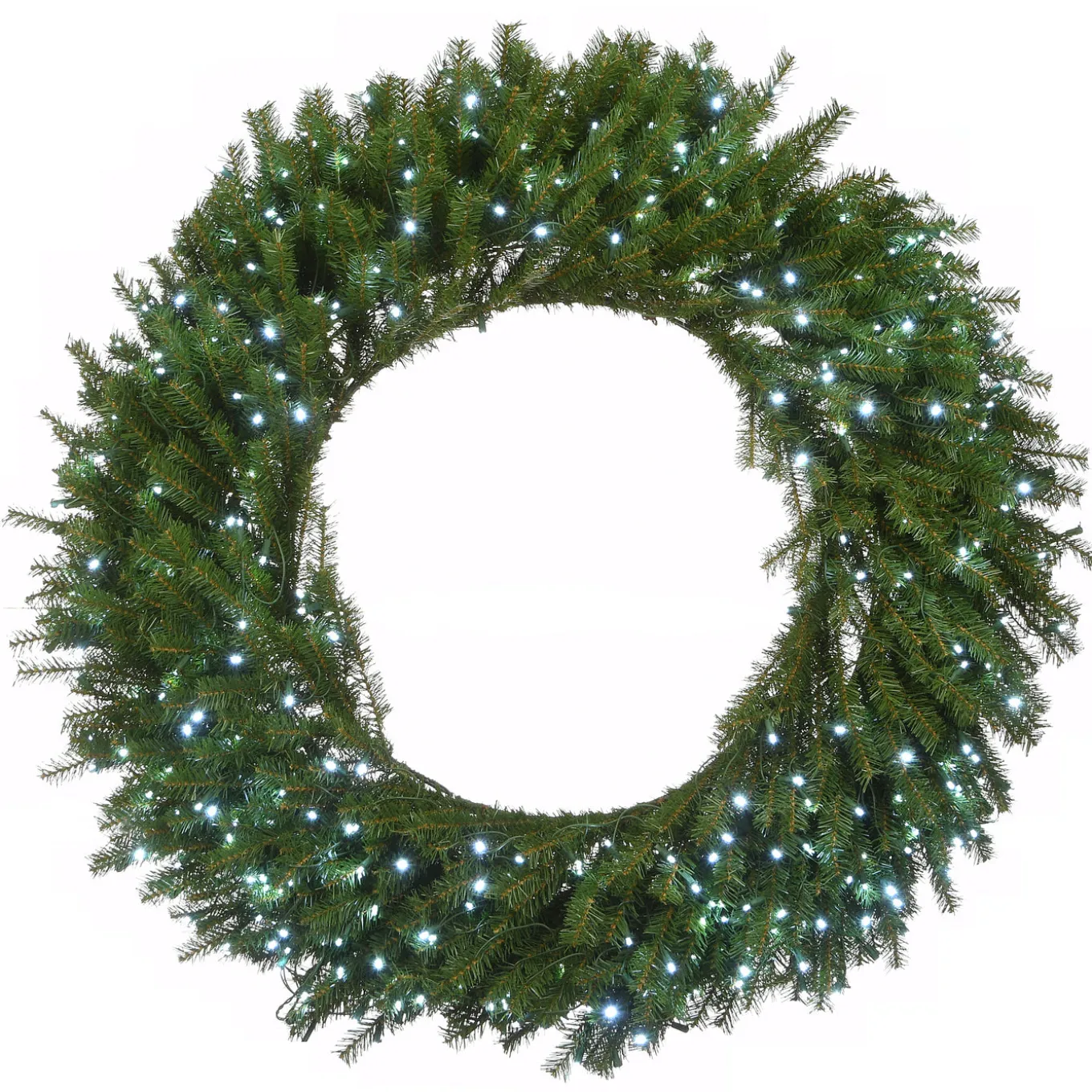 48 in. Pre-Lit Norwood Fir Wreath with Multicolor Lights