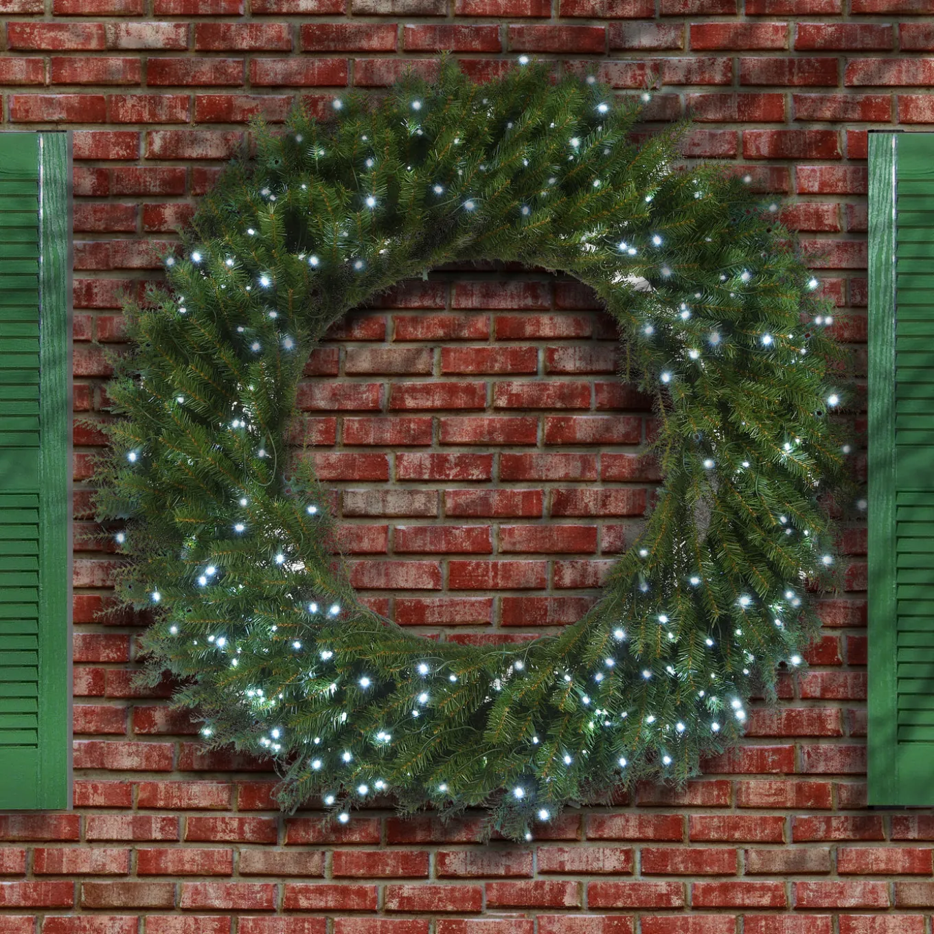48 in. Pre-Lit Norwood Fir Wreath with Multicolor Lights