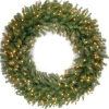 48 in. Pre-Lit Norwood Fir Wreath with Warm White LED Lights