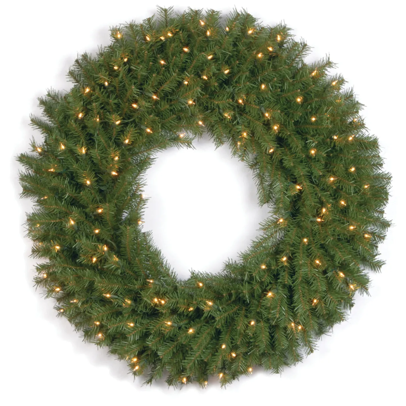 36 in. Pre-Lit Norwood Fir Wreath with Clear Lights