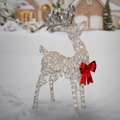 48 in. Pre-lit Standing Buck