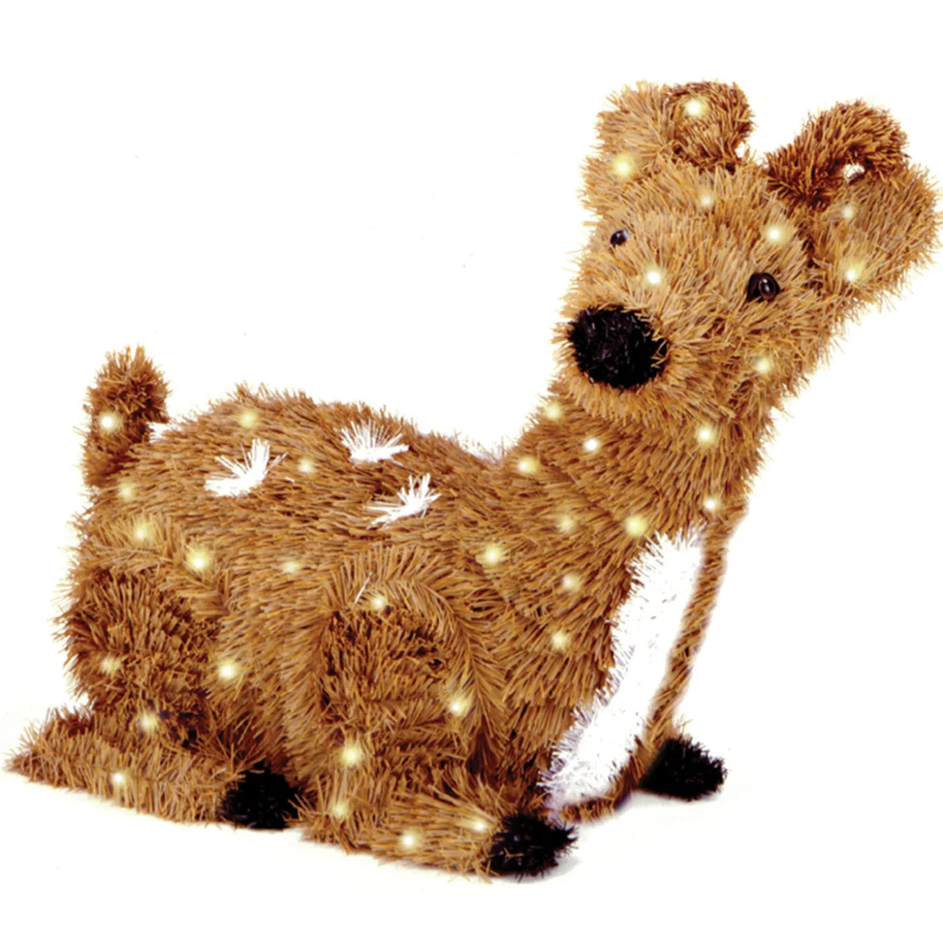 24 in. Resting Reindeer with Clear Lights