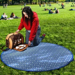 57 in. Round Pop-Open Travel Blanket