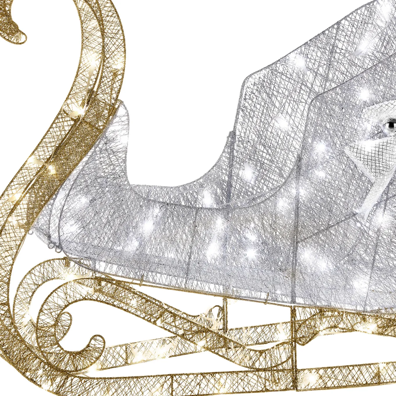 48 in. Santas Sleigh with Cool White LED Lights