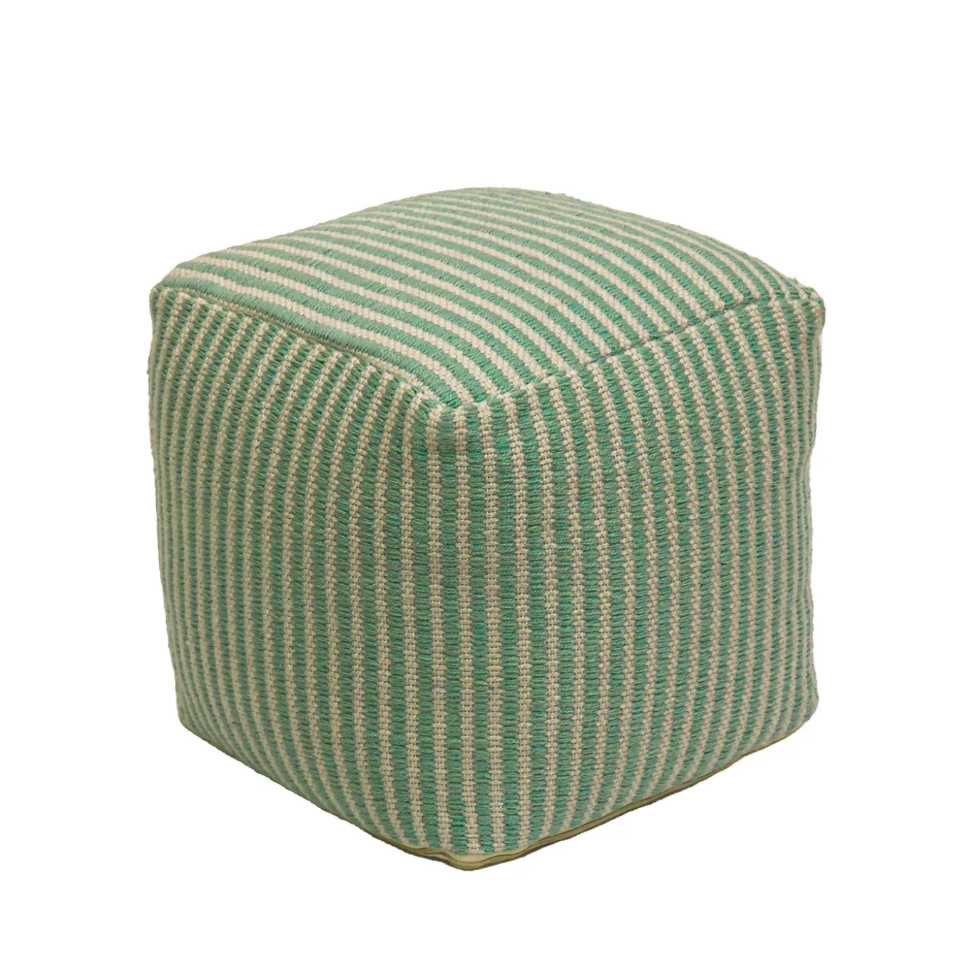 16 in. Sea Mist Hand Woven Pouf Ottoman