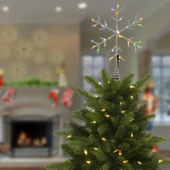14.5 in. Snowflake Tree Top for Artificial Trees with Dual Color Lights