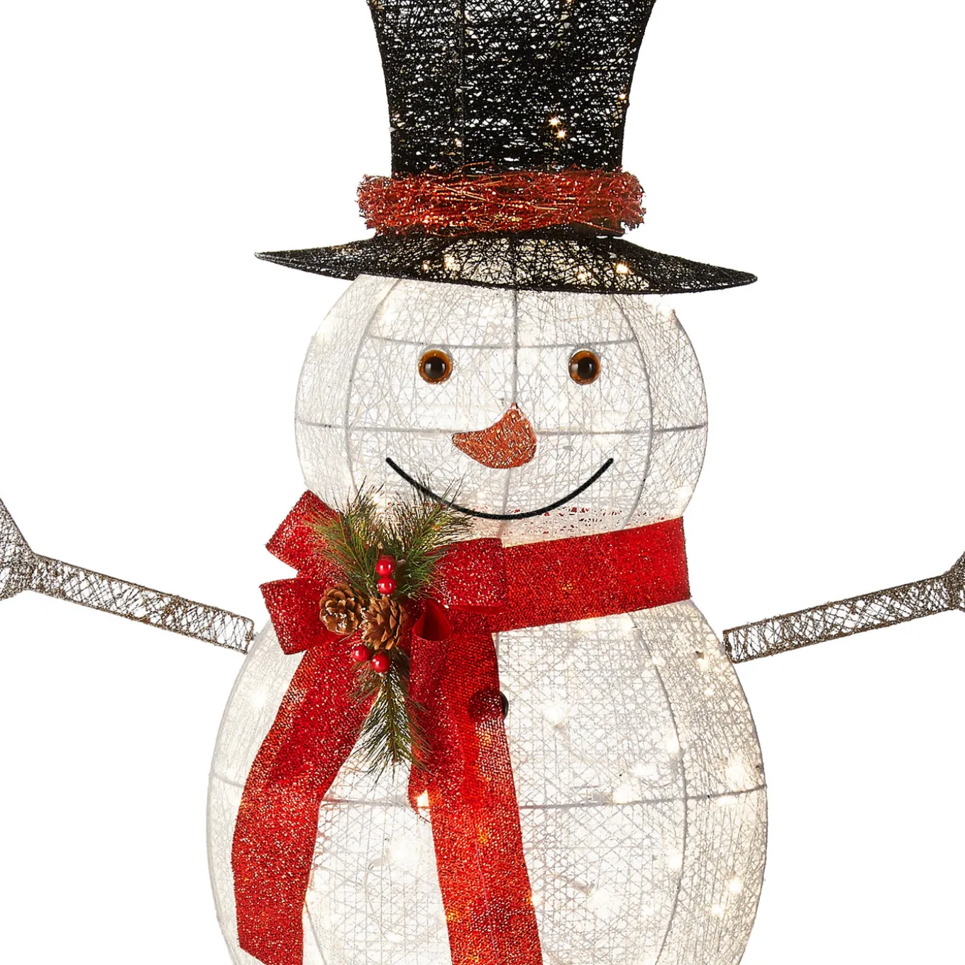 60 in. Snowman Decoration with Warm White LED Lights