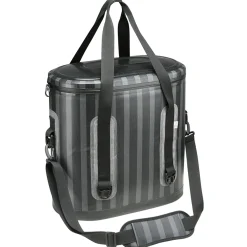 18 in. Soft Cooler Bag Gray Striped