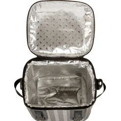 12 in. Soft Cooler Gray Striped