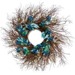 24 in. Spring Blueberry Twig Wreath