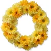 19 in. Spring Garden Accents Yellow Cosmos Wreath