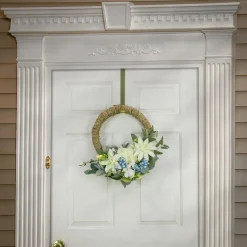 20 in. Spring Hoop Wreath with Dahlia, Peony, and Hydrangea Blooms