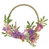 16 in. Spring Hoop Wreath with Lavender and Blossom