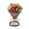 9 in. Spring Multicolor Floral Bouquet