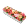 16 in. Spring Multicolor Handcrafted Floral Window Box Decor