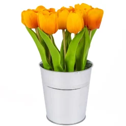 9 in. Spring Orange Tulip Bouquet