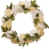 24 in. Spring White Peony Wreath