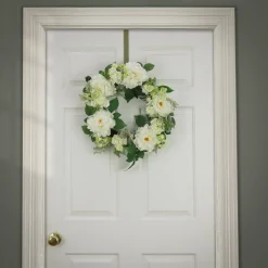 22 in. Spring Wreath with Daisy, Peony, and Buttercup Blooms