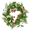 22 in. Spring Wreath with Strawberries, Petunia Blooms, and Leafy Greens