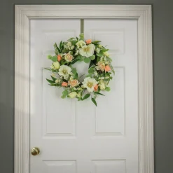 22 in. Spring Wreath with Tulip, Poppy, and Buttercup Blooms