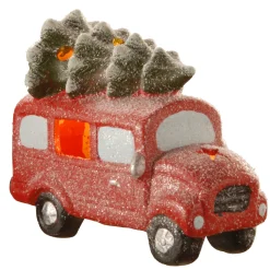 7 in. Terracotta Holiday Truck with Warm White LED Lights