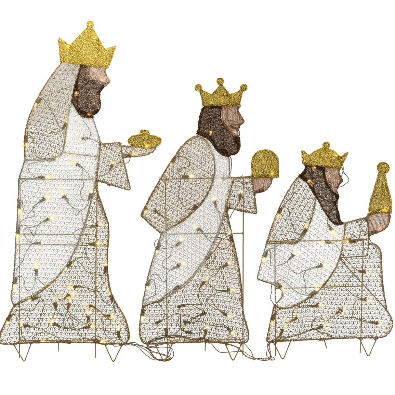 42 in. Three Wisemen with LED Lights