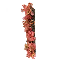 16 in. Valentine's Flower Blooms Floral Heart Wreath
