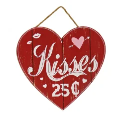 11 in. Valentine's 'Kisses' Wall Decor