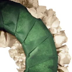 18 in. Valentine's White Roses and Hydrangea Blooms Floral Wreath