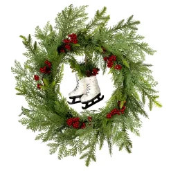 22 in. Winter Skates Wreath