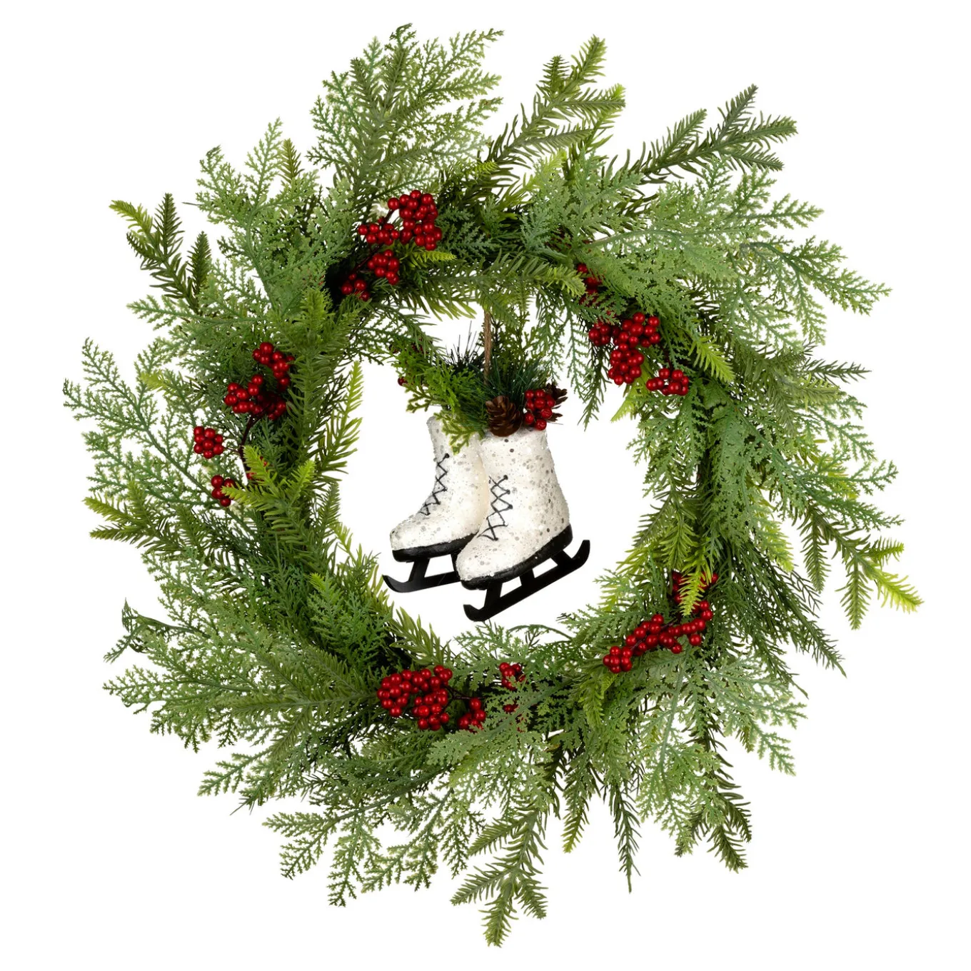 22 in. Winter Skates Wreath