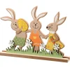 9 in. Wooden Rabbit Trio Table Decoration