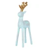 9 in. Woodgrain Reindeer Decor, Blue