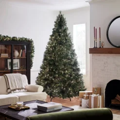 9ft. Pre-Lit Carolina Pine Tree with Clear Lights with 900 Clear Lights