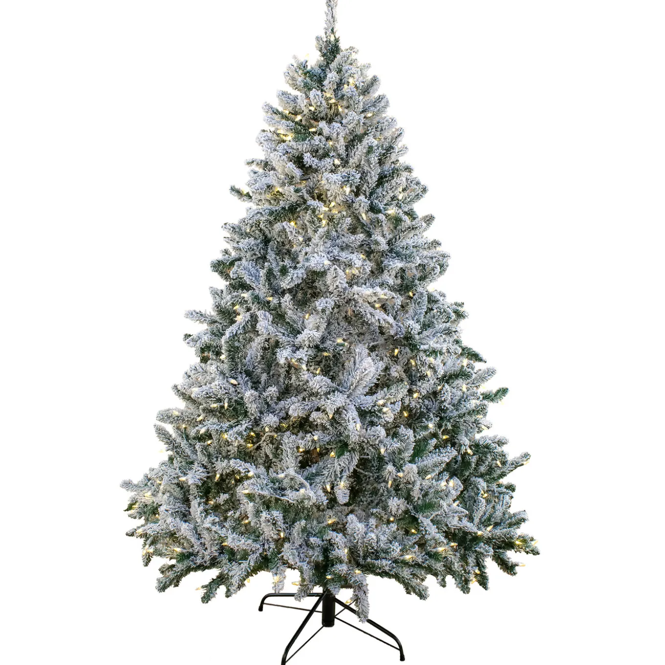 9ft. Pre-Lit Snowy Hudson Hinged Tree with PowerConnect Warm White LED Lights