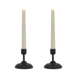 HGTV Home Collection Flameless Heritage Candle Pair, Black Base